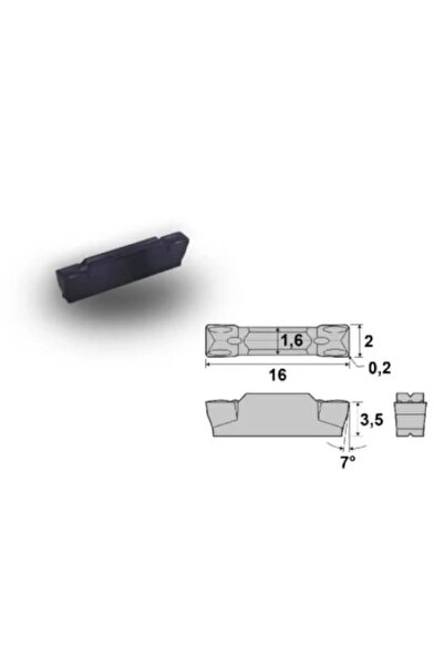 Paulimot Set de 10 plăcuțe amovibile, debitare MGMN200 de 2 mm TiAlN