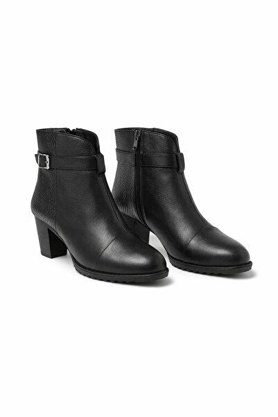 Castle Black Aria Siyah Hakiki Deri Kadın Bot