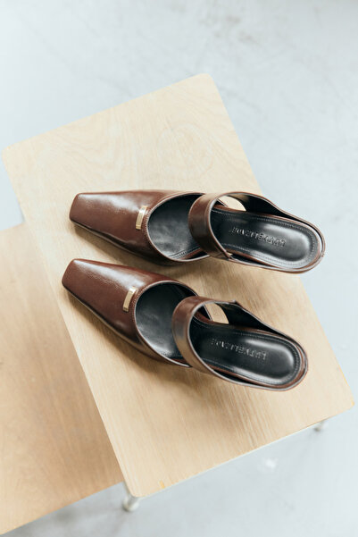 LUTVELIZADE Tocuri înalte 2608 - Tocuri înalte de damă maro amar cu detaliu c...