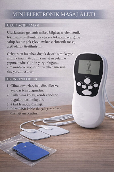ASELYA Mini Massager- Çift Kanallı Elektronik Tens Cihazı