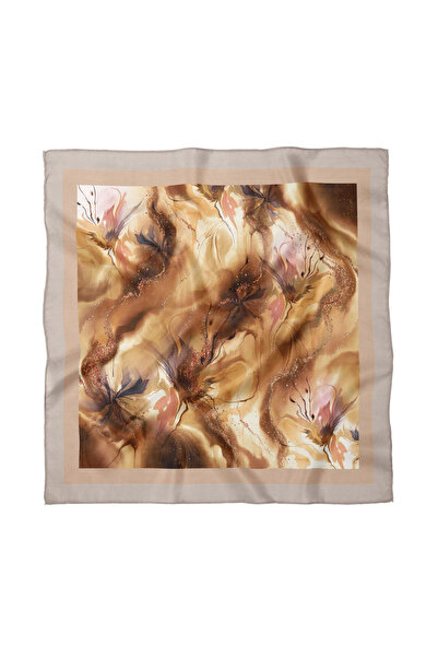 Sultan İpek Floral Patterned Scarf / Bandana 50X50Cm