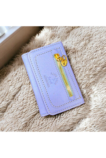 EZZY BLİSS Ezzybliss Women's Lilac Leather Multi-Compartment Zippered Stylish...