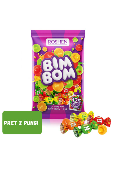Roshen SET 2 PIECES - Premium Snack Pack: BIM-BOM Assorted Flavors, 1kg