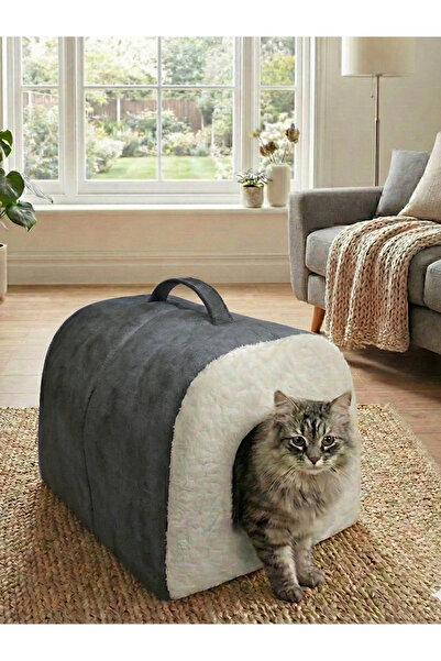 Patiderm Taşınabilir Kedi Köpek Yatağı Mağara Model Yuva