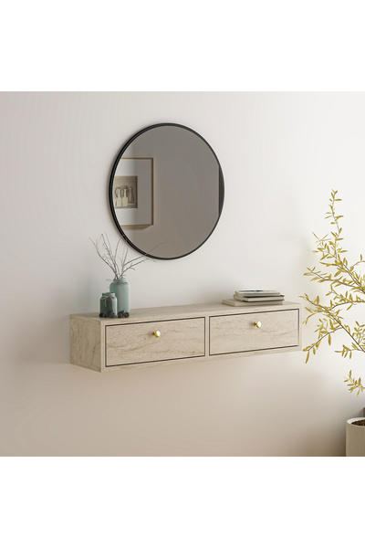 riomood LAURA ASMA DRESUAR ÇOK AMAÇLI DOLAP TRAVERTEN