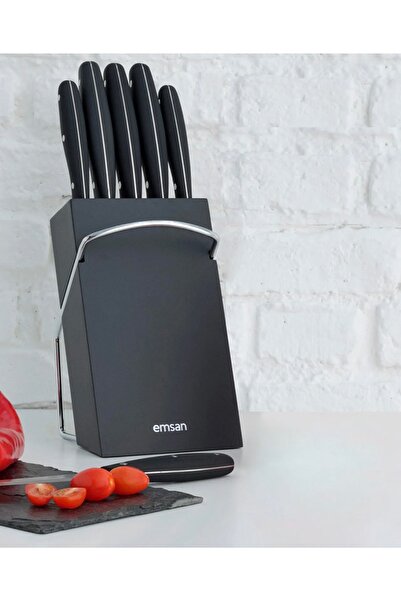 Hediye Köşkü Emsan Mia 6 Parça Bıçak Seti Siyah