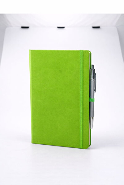 zubi 13X21 Thermo Leather 96 Sheets Lined Notebook with Elastic Band and Meta...