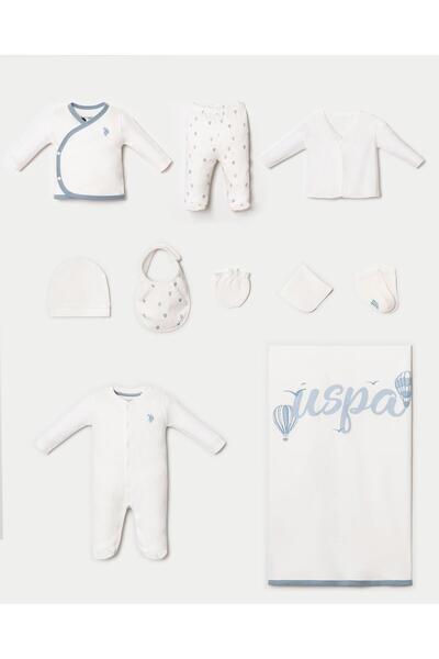 U.S. Polo Assn. Erkek Bebek Hastane Çıkışı Seti %100 Pamuk – Yenidoğan 0-3 Ay...