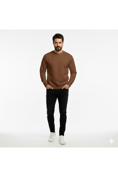 Viane Premium Cotton Sweatshirt Crew Neck Standard Comfortable Fit (Regular F...
