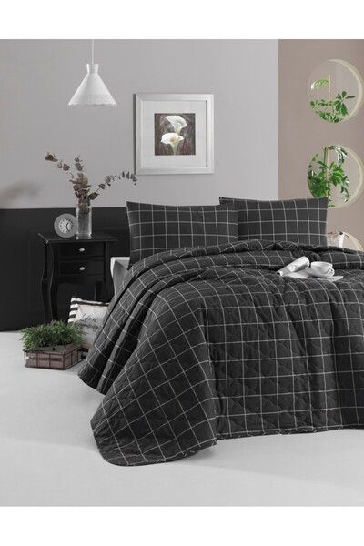 Enlora Home Cuvertura matlasata cu 1 fata perna, 1 persoana, Enlora Home, Pig...