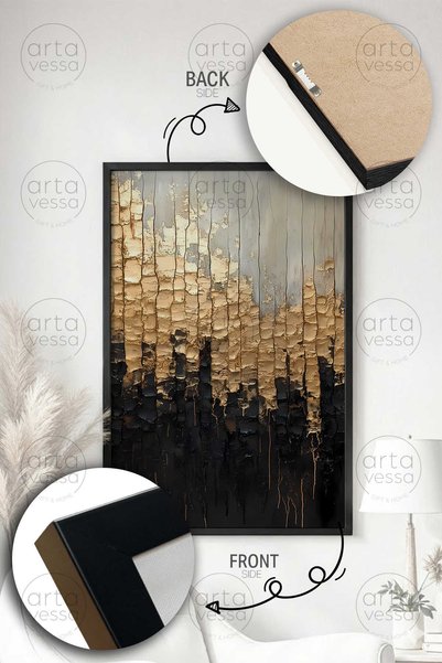 Artavessa لوحة فنية بإطار أسود من قطعة واحدة - ARTPLSTKSYH9