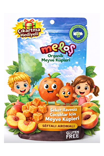Meloş Organic Fruit Cubes (Peach-Apricot Flavored) 100g