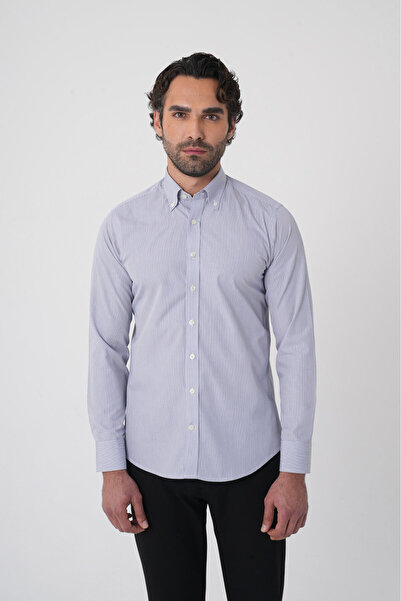 Bisse Long Sleeve Pasha Collar Regular Fit Men's Black Pocketless Shirt