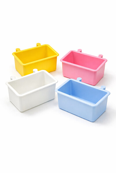 Papağanhane وعاء طعام وشراب ملون صغير الحجم مكون من 4 قطع - للببغاء والكناري ...