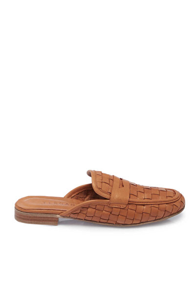 Tergan Taba Hakiki Deri Kadın Terlik - K25Y1TR67963-L8R
