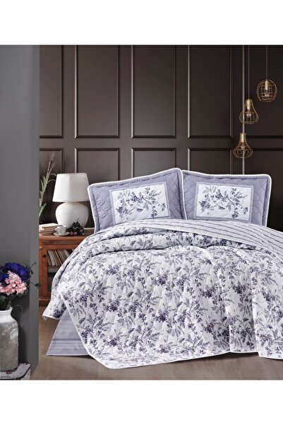 Pucioasa Set cuvertura matlasata + 2 fete perna bumbac 100%, Montera Lila V2