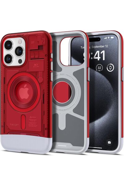 Spigen Classic C1 MagFit for Apple iPhone 15 Pro Case Cover MagSafe Compatibl...