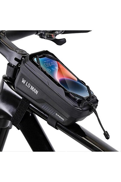 Wildman GX200 Bike Frame Bag, Waterproof, 1L, Black, Velcro Mount