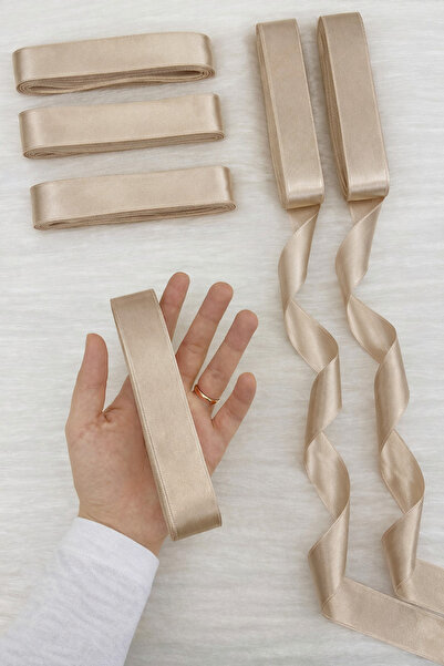 ZEYMERADE Panglică din satin de nurcă 3 cm 10 metri, Bohça Ceai, Nuntă, Henna...