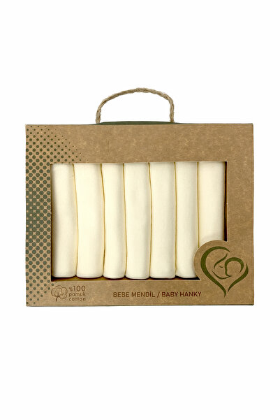 cekic kids Set of 7 100% Cotton Combed Cotton Baby Mouth Wipes - Ecru Color -...