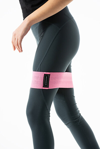 Myortica حزام مقاومة من القماش الوردي - حزام لياقة بدنية وتمارين البيلاتس وال...