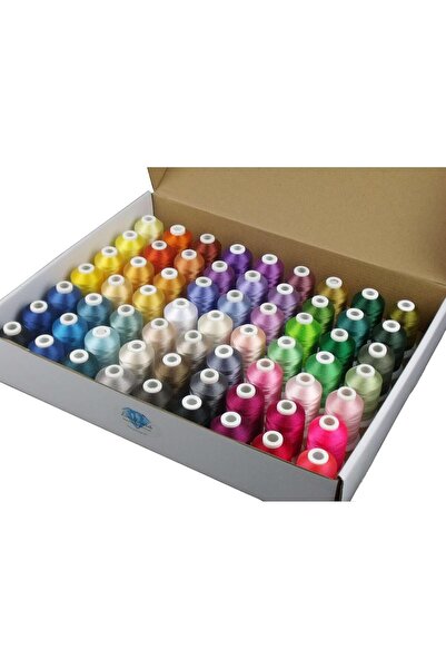 Simthread Embroidery Thread Kit 63 Spools, 500 m, Multicolor
