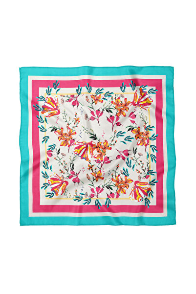 Sultan İpek Floral Patterned Scarf / Bandana 50X50Cm