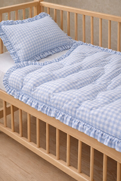 Ünal Çeyiz Tasarım Pötikareli Bebek Nevresim Örtüsü