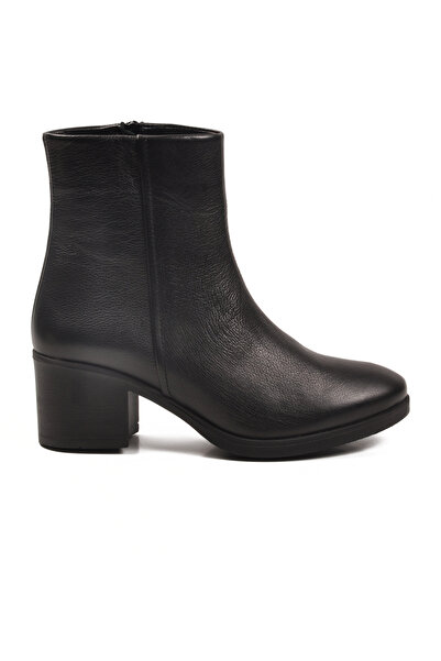 AYAKMOD Black Genuine Leather Women's Boots 92162-1 Z