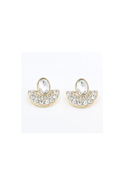 justchique Elegant women's gold earrings with crystals