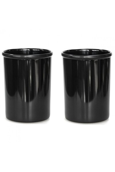 Raki Set of 2 melamine buffet jars Culinaro Murun 13x17cm 2000ml black