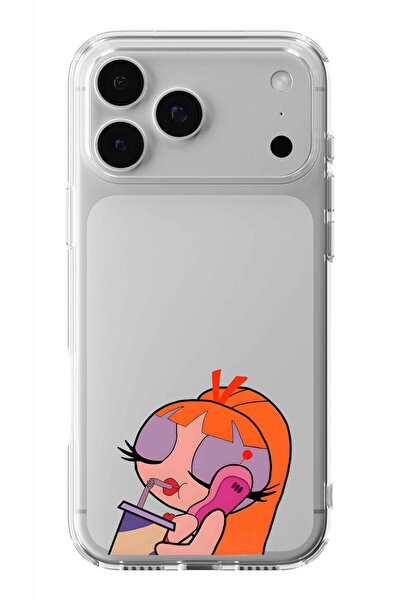 Multitronic حافظة شفافة مطبوعة بتصميم Blossom متوافقة مع iPhone 17 Pro