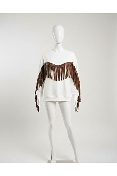 Mint Bohem Püsküllü Sweatshirt