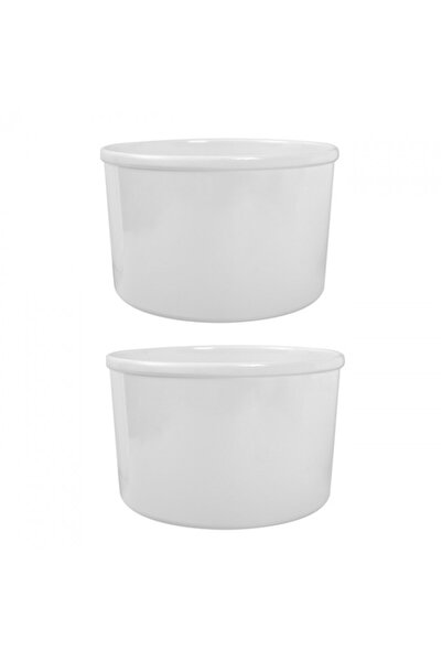 Raki Set of 2 melamine buffet jars Culinaro Murun 17x10cm 1800ml white