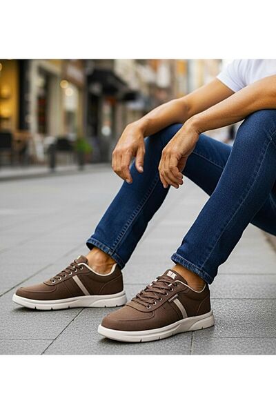 KAFKASLAR AYAKKABI Orthopedic Flat Sole Linen Tricot Men's Sneaker Daily Laof...
