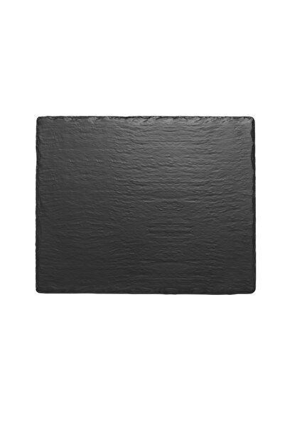 Culinaro Rectangular melamine platter Black Slate Effect 26.5x32.5xh1cm