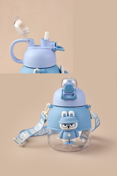 hanemlife 1,10 litre Askılı Kilitli figürlü Kapaklı suluk Matara polikarbon