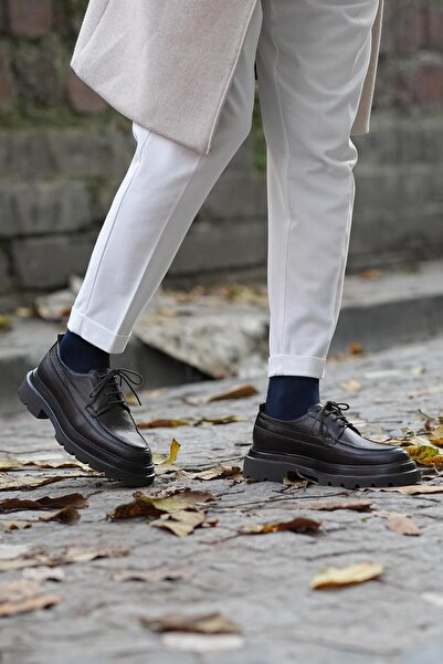 TETRİ Keep For Model Hakiki Deri El Yapımı Kahverengi Antik Deri Casual Ayakkabı