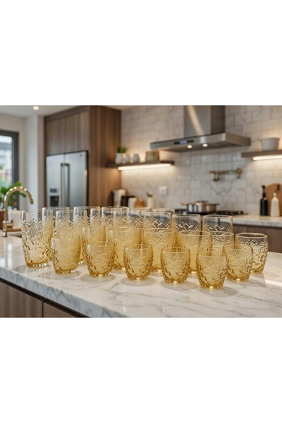 Herencia Paşabahçe 18 parça cristal meşrubat set