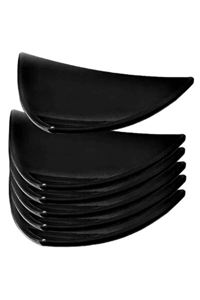 Raki Set 6 farfurii melamina triunghi 10,5x10,5x1cm neagra