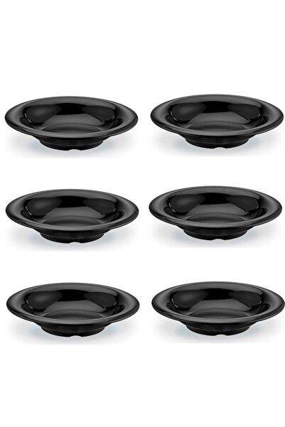 Culinaro Set 6 farfurii melamina pentru paste RAKI 30cm, negru