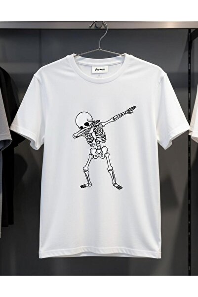 playwear PLAY WEAR Tricou unisex cu imprimeu DAB MOVEMENT SKELETON, cu decolt...