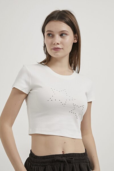 Arma Life Armalife 11160 trok starred bis collar crop women's t-shirt