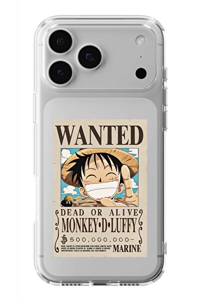 Multitronic حافظة شفافة مطبوعة بتصميم ون بيس متوافقة مع آيفون 17 برو