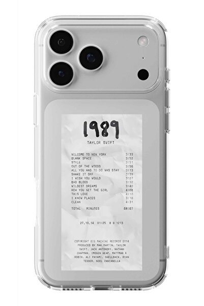 Multitronic حافظة شفافة مطبوعة بتصميم ألبوم تايلور سويفت 1989 متوافقة مع آيفو...