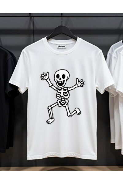playwear PLAY WEAR Tricou unisex cu imprimeu ZEYBEK SKELETON, cu decolteu rotund