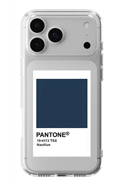 Multitronic حافظة شفافة مطبوعة بتصميم بانتون نوتيلوس متوافقة مع آيفون 17 برو ...