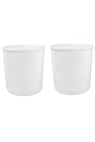 Raki Set of 2 melamine buffet jars Culinaro Murun 13x17cm 2000ml white