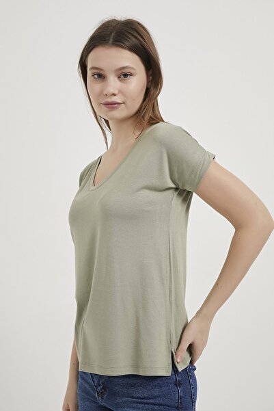 Arma Life Armalife 2000 V-Neck Loose Viscose Women's T-Shirt