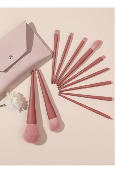 Energy Fashionable pink makeup brush set, professional beauty tools, perfect ...